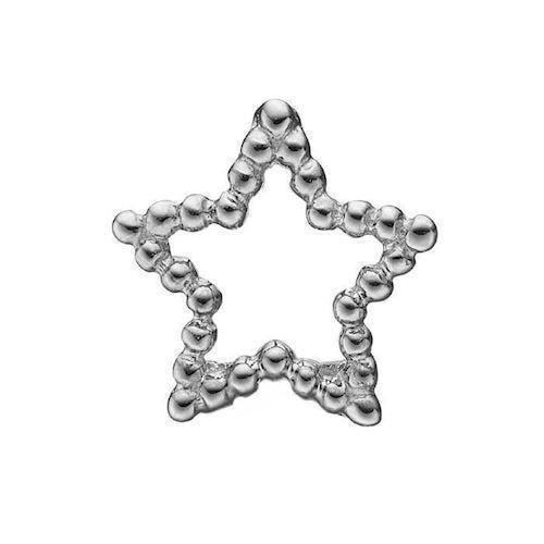 Christina Collect sølv Stejrene af passion til læderarmbånd, Star of passion med blank overflade, model 650-S45