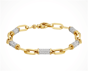 8 karat Guld armbånd med zirkonia