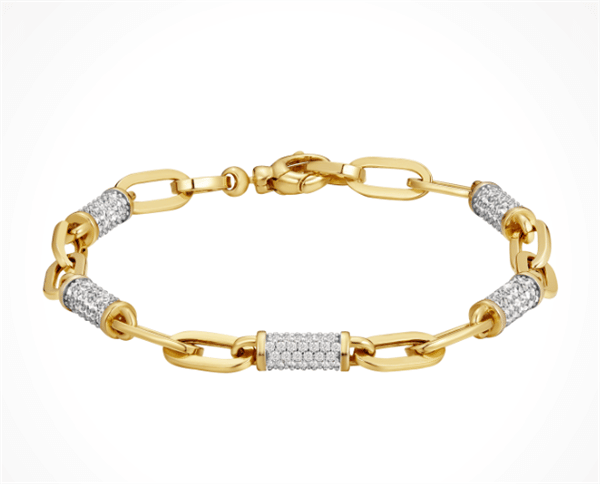 8 karat Guld armbånd med zirkonia