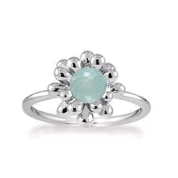 Rabinovich Sterling sølv fingerring, Caring Nest med calcedon