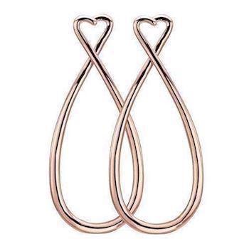Christina Heart elegante rosaforgyldte øreringe, til charms, model 670-R50Heart købes hos Guldsmykket.dk her