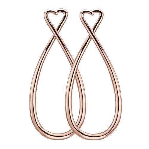 Christina Heart elegante rosaforgyldte øreringe, til charms, model 670-R50Heart købes hos Guldsmykket.dk her