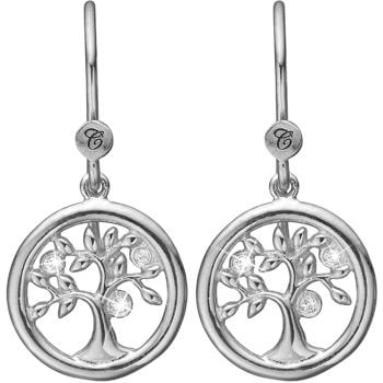Christina Jewelry Sterling sølv Øreringe, Livets træ med blank overflade, model 670-S21