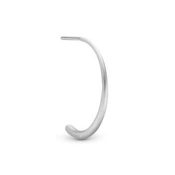Hoop i 925 sterling sølv med sandblæst overflade fra Christina Jewelry