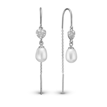 Precious Heart, sølv Øreringe fra Christina Jewelry