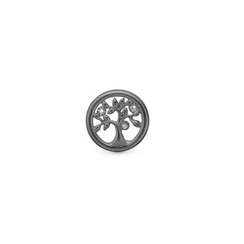 Tree of Life, Sort rhodineret Ørering, fra Christina Jewelry