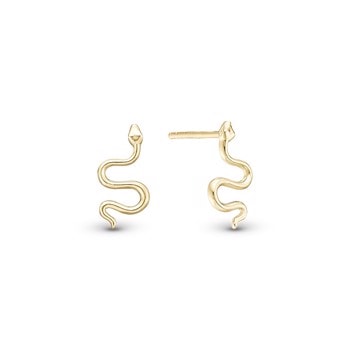 Snake forgyldt sølv Øreringe, fra Christina Jewelry