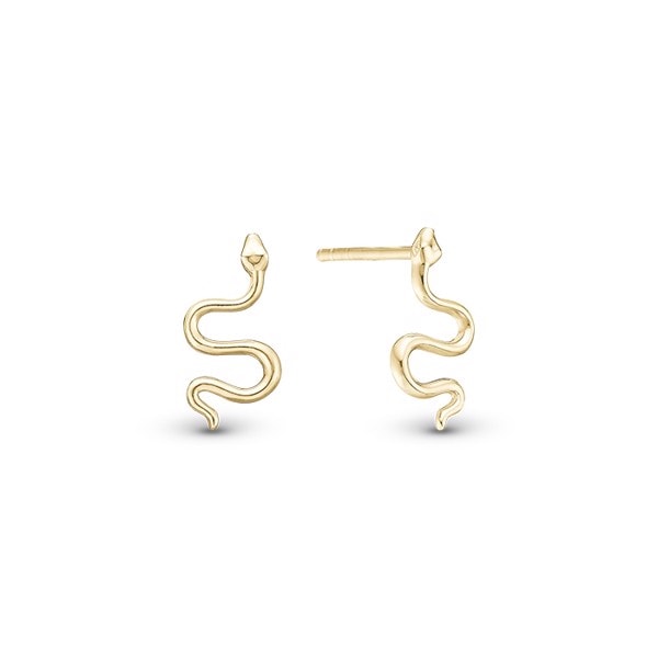 Snake forgyldt sølv Øreringe, fra Christina Jewelry