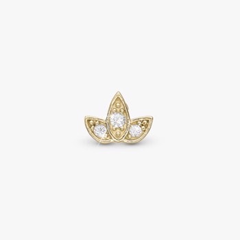 Flower, forgyldt sølv Ørestik fra Christina Jewelry