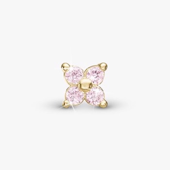Magic Pink, forgyldt sølv Ørestik fra Christina Jewelry