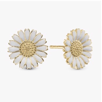 Marguerite, forgyldt sølv Øreringe fra Christina Jewelry