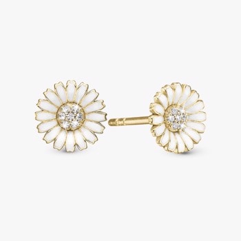 Marguerite CZ, forgyldt sølv Øreringe fra Christina Jewelry