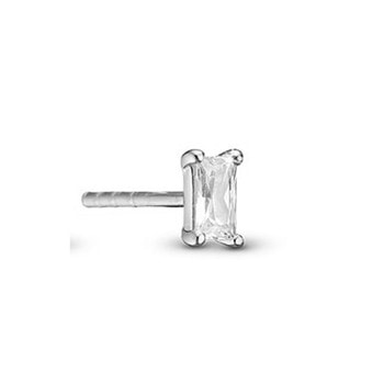 White Baquette sølv Ørestik fra Christina Jewelry