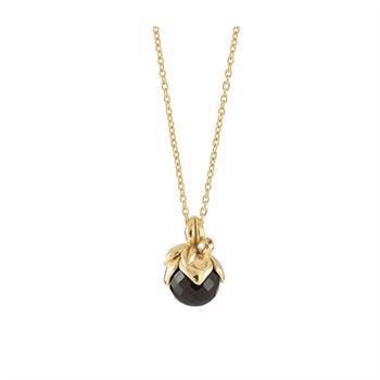 Rabinovich Sterling sølv vedhæng med kæde, sort spinel med forgyldt overflade, model 67220133