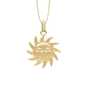 Glowing Sun vedhæng i forgyldt sølv fra Christina Jewelry