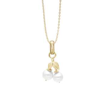 Pearl Cherries vedhæng og halskæde i Forgyldt sterling sølv fra Christina Jewelry