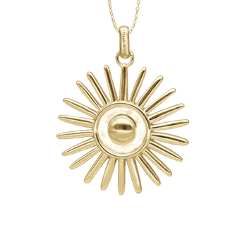 Sunshine vedhæng og halskæde i Forgyldt sterling sølv fra Christina Jewelry