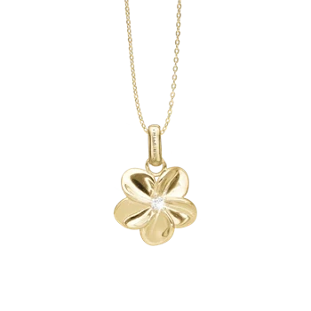 Flower Bouquette vedhæng og halskæde i Forgyldt sterling sølv fra Christina Jewelry