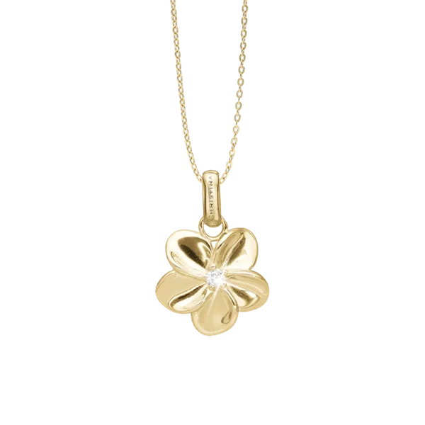 Flower Bouquette vedhæng og halskæde i Forgyldt sterling sølv fra Christina Jewelry med en 70+20 cm kæde