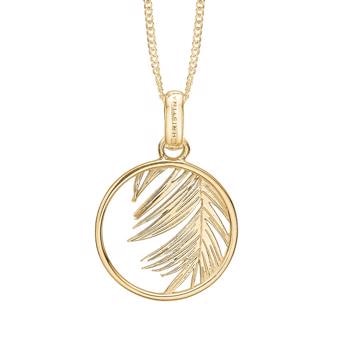 PALM LEAF vedhæng forgyldt sterling sølv fra Christina Jewelry