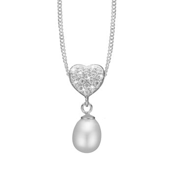 Sparkling Heart vedhæng i sølv fra Christina Jewelry