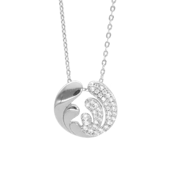 Ocean Splash vedhæng og halskæde i Sterling sølv  fra Christina Jewelry