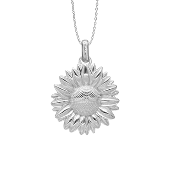 Sunflower vedhæng og halskæde i Sterling sølv  fra Christina Jewelry