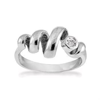 Rabinovich Sterling sølv fingerring, Curly Diva med topas