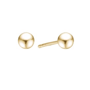 6 mm 8 kt guld kugle ørestikker