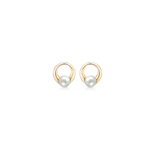 Støvring Design 14 kt guld ørestikker,  med blank overflade, model 70242899