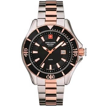 Swiss Alpine Military Nautilus herreur i rosaguld og stål