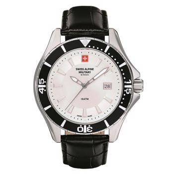 Nautilus stål quartz herre ur fra Swiss Alpine Military, 7040.1532SAM