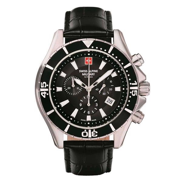 Nautilus stål quartz herre ur fra Swiss Alpine Military, 7040.9537SAM