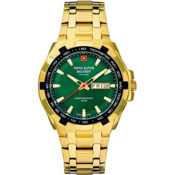 Swiss Alpine Military Day Date quartz herre ur