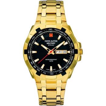 Swiss Alpine Military Day Date quartz herre ur