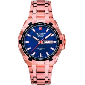 Swiss Alpine Military Day Date quartz herre ur