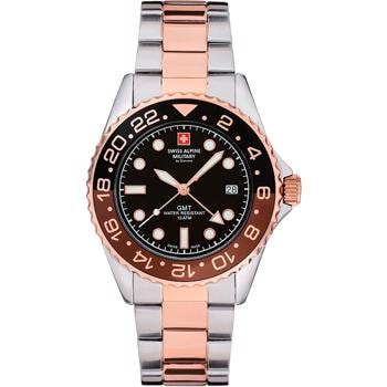 Swiss Alpine Military GMT quartz herre ur