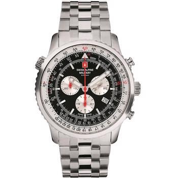 Swiss Alpine Military Military Chrono Stål quartz herre ur, model 7078.9137 