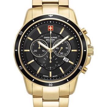 Swiss Alpine Military Military Chrono Forgyldt stål  quartz herre ur, model  7089.9117