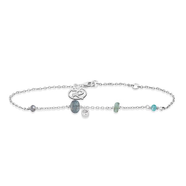 Rabinovich MINETTA Sterling sølv armbånd med Zirkonia, Kyanit, Apatit, Flourit og Labradorit