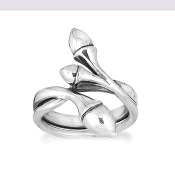 Rabinovich Sterling sølv fingerring, Climbing Rose med