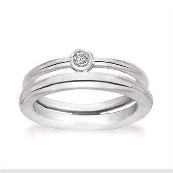 Rabinovich Sterling sølv fingerring, Ribbon med topas