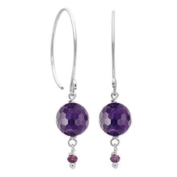 Rabinovich Sterling sølv øreringe, Lovely med amethyst/granat