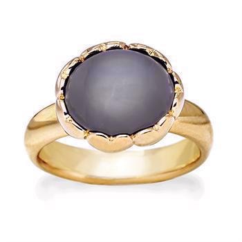 Rabinovich forgyldt sterling sølv fingerring, Affection med labradorit