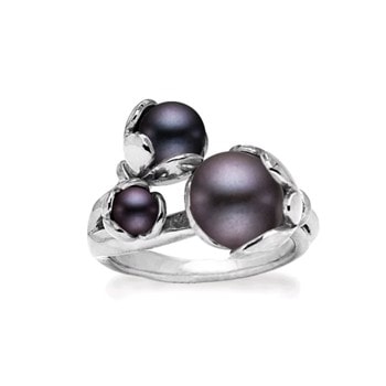 Rabinovich Autumn Bloom sterling sølv fingerring med Ferskvandsperler