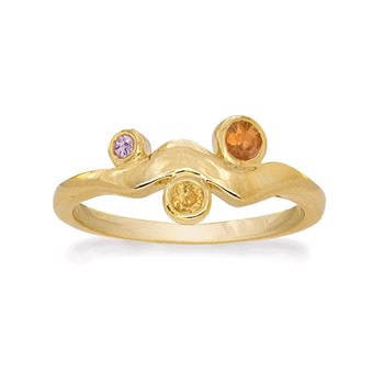 Rabinovich Pixie Dust Guld 14 karat fingerring med Safirer