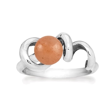 Rabinovich Sterling sølv fingerring, Soft Line med aventurin