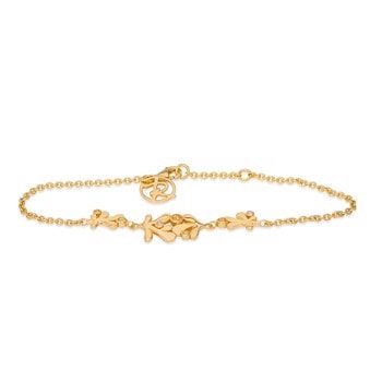 Rabinovich SUNSET forgyldt sterling sølv armbånd med orange, gul og pink safir