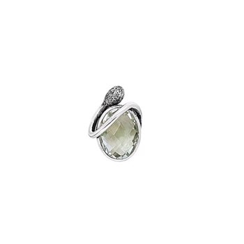 Rabinovich Classy Curl sterling sølv ørering med Prasiolit