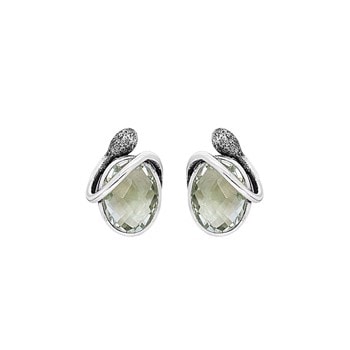 Rabinovich Classy Curl sterling sølv øreringe med Prasiolit